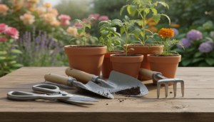 cleaning garden tools to prevent plant disease