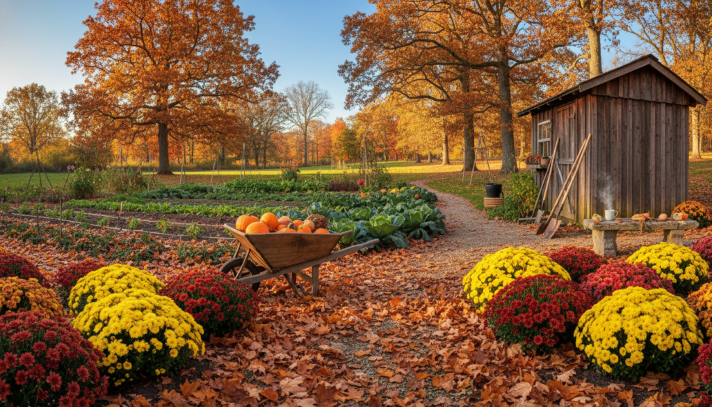fall garden transition fall garden transition