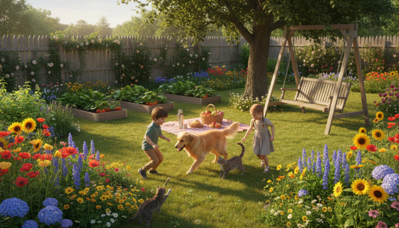 family-friendly home garden style ideas