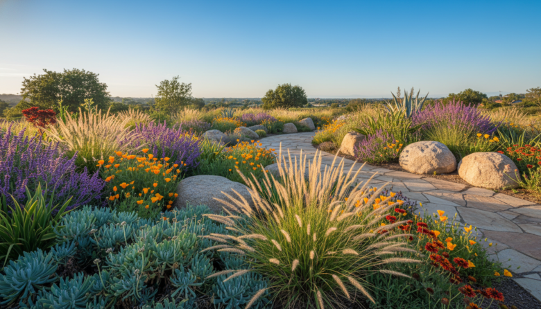 low water garden style for dry regions