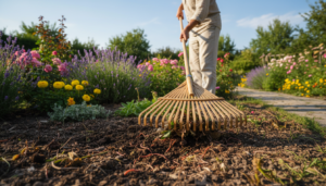 removing garden debris without harming soil